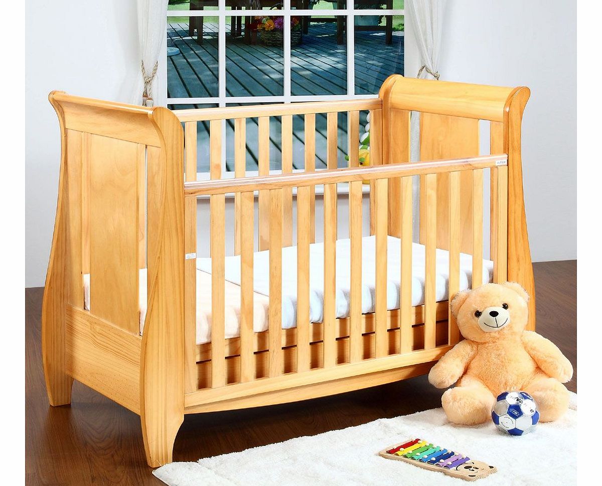 Tutti Bambini Katie Oak Sleigh Cot