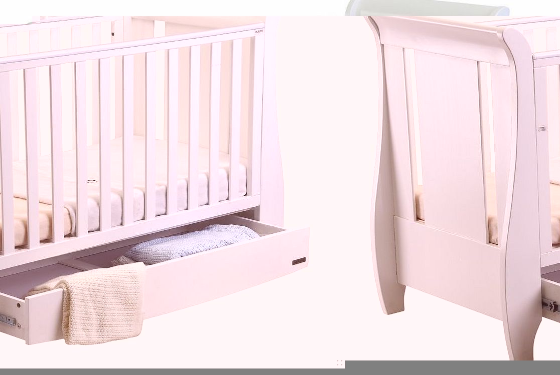 Tutti Bambini Katie White Sleigh Cot