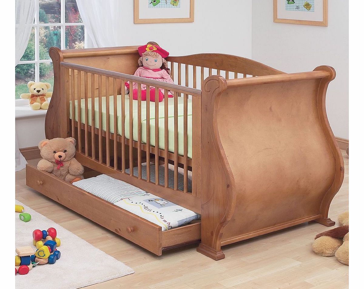 Tutti Bambini Louis Old English Sleigh Cot