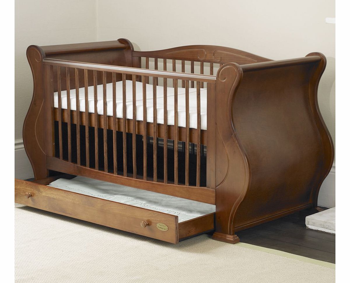 Tutti Bambini Louis Walnut Sleigh Cot