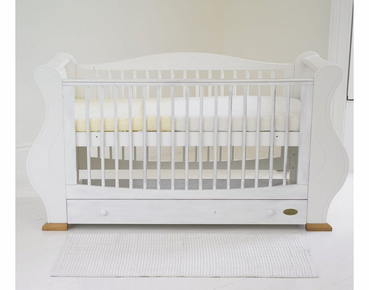 Tutti Bambini Louis White Sleigh Cot