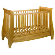 Tutti Bambini Lucas Dropside Sleigh Cot Bed, Oak