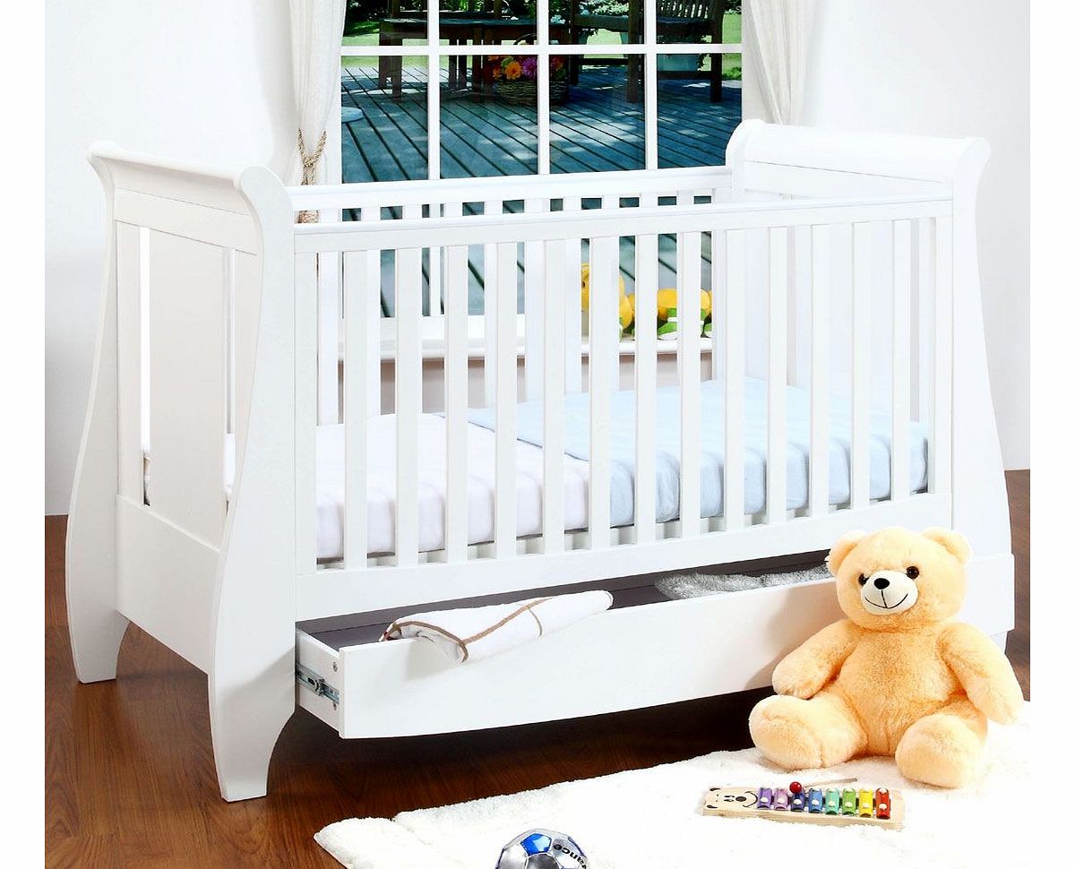 Tutti Bambini Lucas White Sleigh Cot