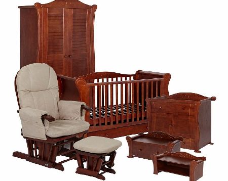 Tutti Bambini Marie Walnut 7 Piece Roomset