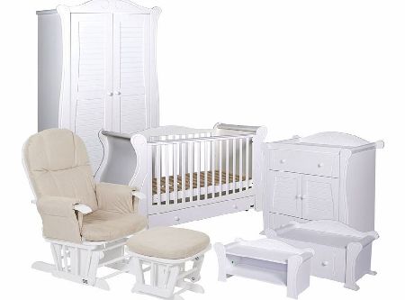 Tutti Bambini Marie White 7 Piece Roomset