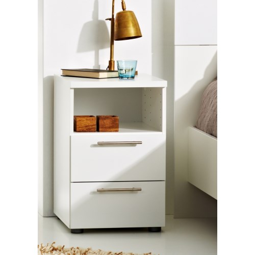 Tvilum Billi Fame White High Gloss Bedside Table