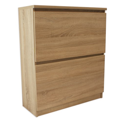 Tvilum Billi Mia 2 Tier Shoe Cabinet in Oak -12 Pairs