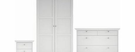 Isabella 3 Piece Soft White Wardrobe Chest 