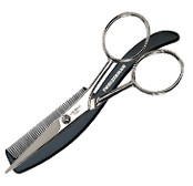 Tweezerman Moustache Scissors with Grooming Comb