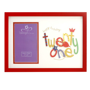 Twenty One 21st Happy Birthday 4 x 6 Photo Frame