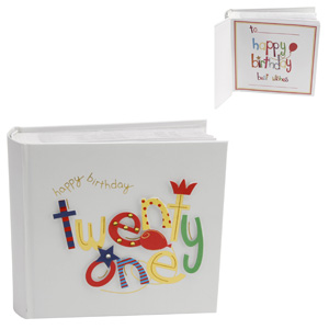 Twenty One 21st Happy Birthday Photo Album Gift