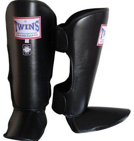 Twins special  Muay Thai Boxing Shin Pads Shin Guards Protector SGL-2-BK Black Size S-M-L (Medium)