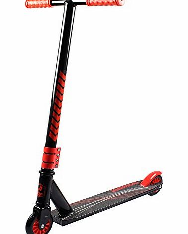 Stunt Scooter Street Pro Kick/Push 360 Spin Tricks Edition (Black / Red)