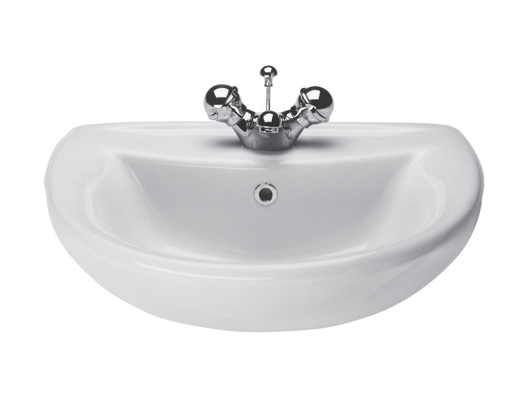 Entice 550mm Semi-Recessed Basin