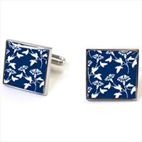 Tyler and Tyler Navy Jasper Cufflinks by