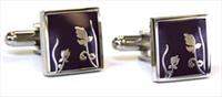 Tyler and Tyler Purple Spring Cufflinks by