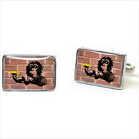 Tyler and Tyler Red Brick Banana Hold Up Cufflinks