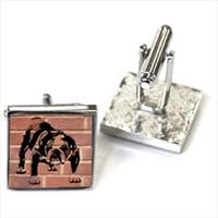 Tyler and Tyler Red Brick Barry Bulldog Cufflinks