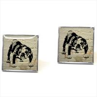 Tyler and Tyler White Brick Barry Bulldog Cufflinks