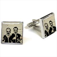 Tyler and Tyler White Brick War Kids Cufflinks by