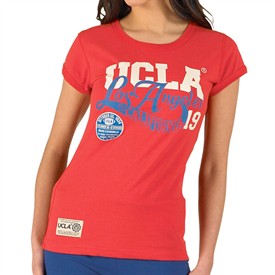 Womens Herrera Los Angeles T-Shirt Poppy Red