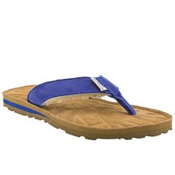 Ugg Female Tasmina Suede Upper Flat Sandals in Blue