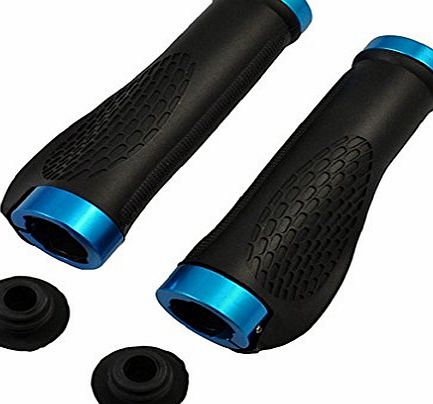 Ukamshop TM)2pcs New Locking Bmx Mtb Mountain Bike Cycle Bicycle Handle Bar Grips Blue