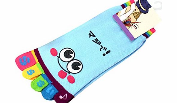 Ukamshop TM)Fashion Lady Womens Girls Smile Five Fingers Trainer Toe Ankle Sport Socks (Yellow)