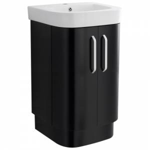 Ultra Carlton Black Floor Standing Vanity Unit