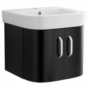 Ultra Carlton Black Wall Mounted Vanity Unit