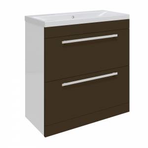 Ultra Design Ebony Brown 800 Floor Standing Vanity Unit