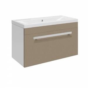 Ultra Design Gloss Caramel 600 Wall Mounted Vanity Unit