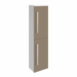 Ultra Design Gloss Caramel Tall Wall Mounted Cupboard