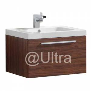 ULTRA Glide Walnut Finish Wall Hung Vanity Unit