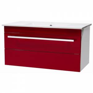 Ultra High Gloss Red 800mm Wall Mounted Basin