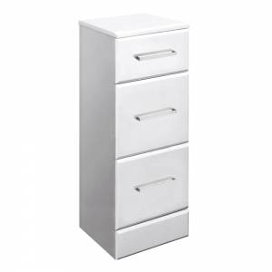 Ultra High Gloss White 350 x 300 3 Drawer Unit