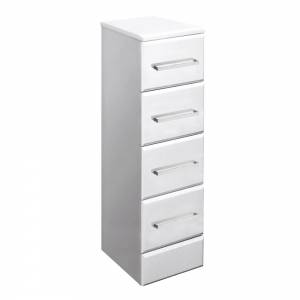 Ultra High Gloss White 4 Drawer Unit 300 x 330