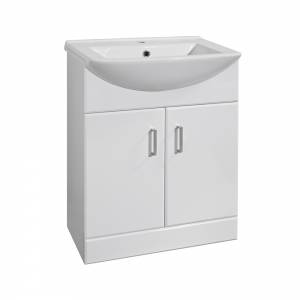 High Gloss White Marvel 550 Basin & Cabinet