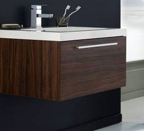 Ultra Walnut Wall Hung Bathroom Vanity Unit Basin Gel