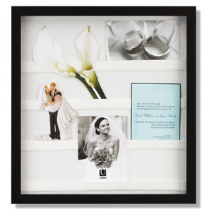 Umbra Black Envelope Box Wall Photo Frame