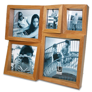 Escher Natural Wood Five Photo Frame