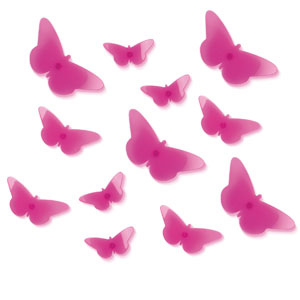 Monarch Six Fuschia Butterfly Wall D