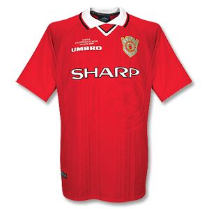 99-00 Man Utd Home C/L Shirt + Winners Emb - Boys