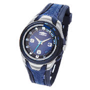 Blue Face Analogue Watch