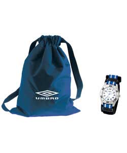 Junior Quartz Analogue Watch and Gymbag Set