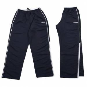 Open Hem Woven Pant - Dark Navy/White