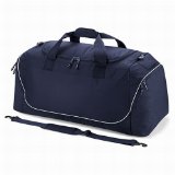 Quadra teamwear jumbo kit bag in black/light grey