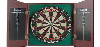 Unicorn Premier Home Dartboard. Cabinet and Darts