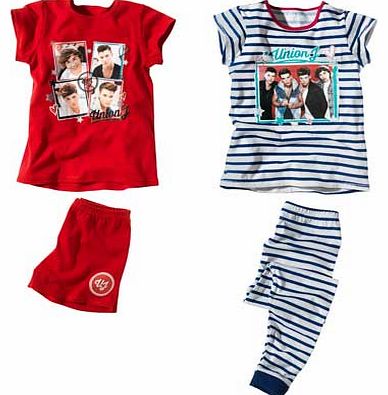 Union J Girls Pyjamas 2 Pack - 8-9 Years