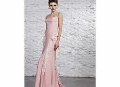 Unique V-neck Sleeveless Satin Evening Dresses -